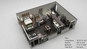 Block 17 Apartments TB 2 3D Floor Plan